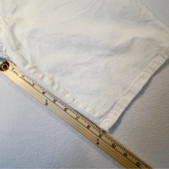 Sofia Vegara Shorts Denim White Bermuda Size 8 Five Pocket Stretch - Picture 10 of 11
